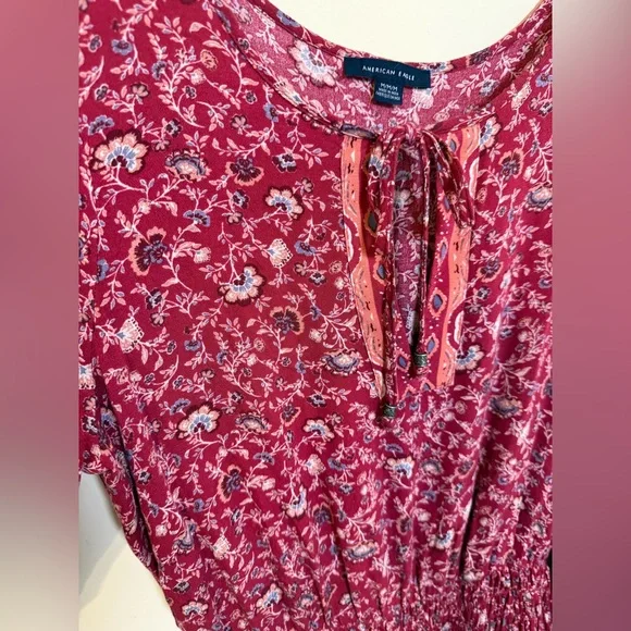 American Eagle Red Long Sleeve Dress *GREAT USED CONDITION* - Picture 4 of 11